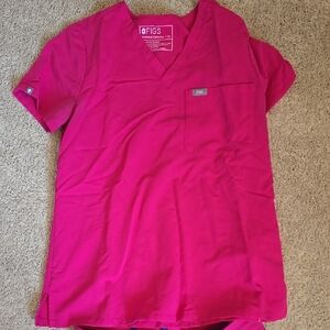 Figs Pink Scrub Top